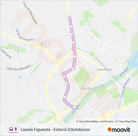 8 Bus Line Map