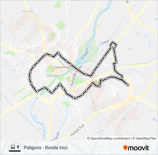 9 Bus Line Map