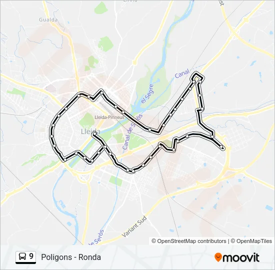 9 Bus Line Map
