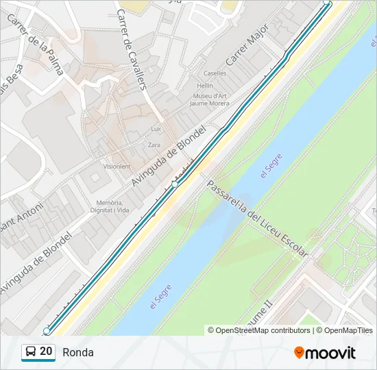 20 Bus Line Map