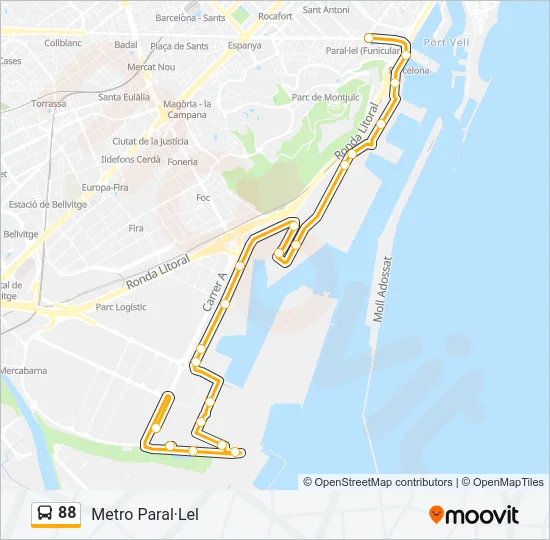 88 Bus Line Map