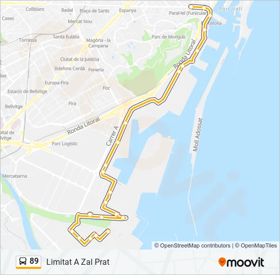 89 Bus Line Map