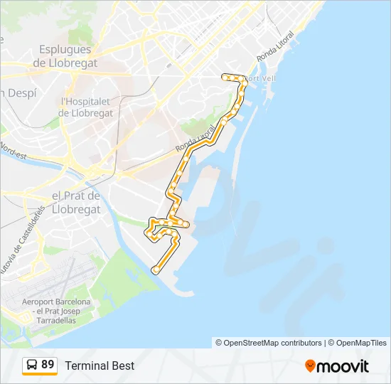 89 Bus Line Map