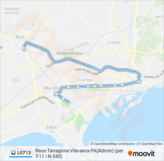 L0713 Bus Line Map