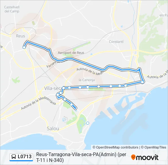 L0713 Bus Line Map