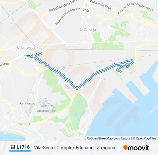 L1716 Bus Line Map
