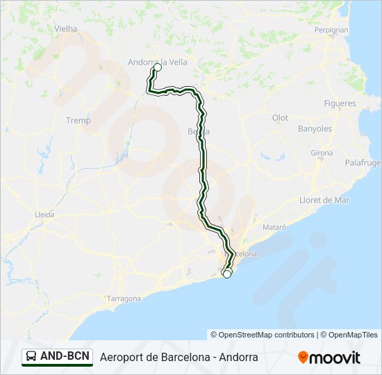 Mapa de AND-BCN de autobús