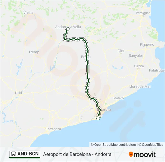 AND-BCN Bus Line Map