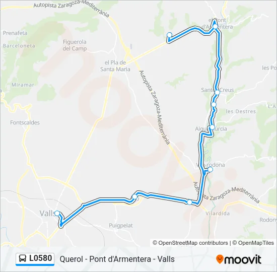 L0580 Bus Line Map