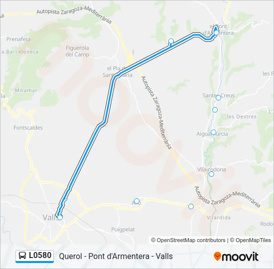 L0580 Bus Line Map