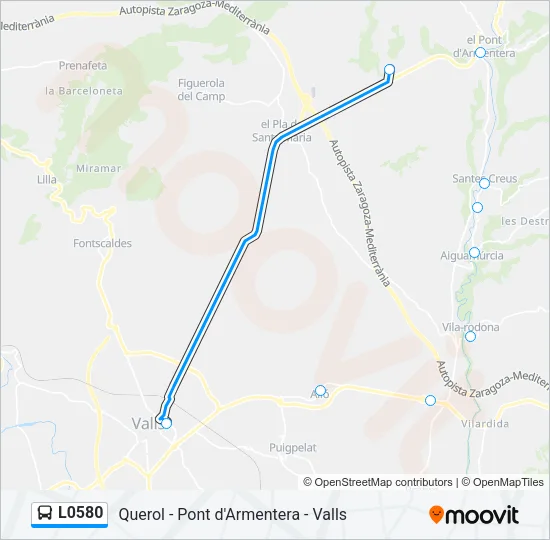 L0580 Bus Line Map