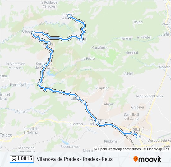 Mapa de L0815 de autobús