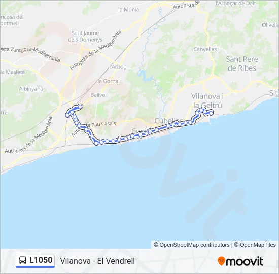 L1050 Bus Line Map