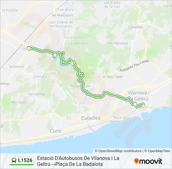 L1526 Bus Line Map