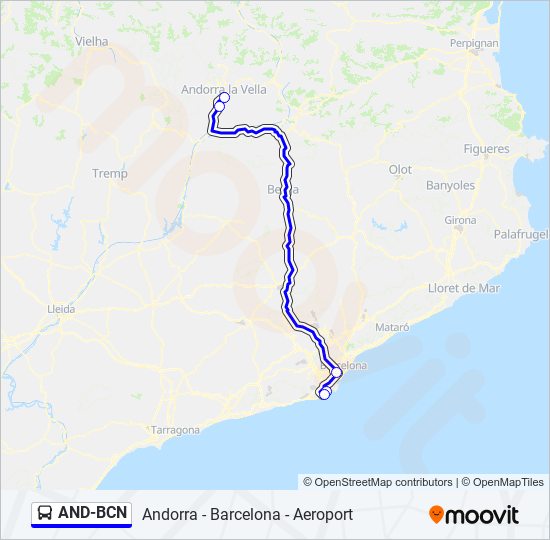 AND-BCN bus Line Map