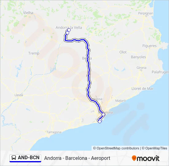 AND-BCN Bus Line Map