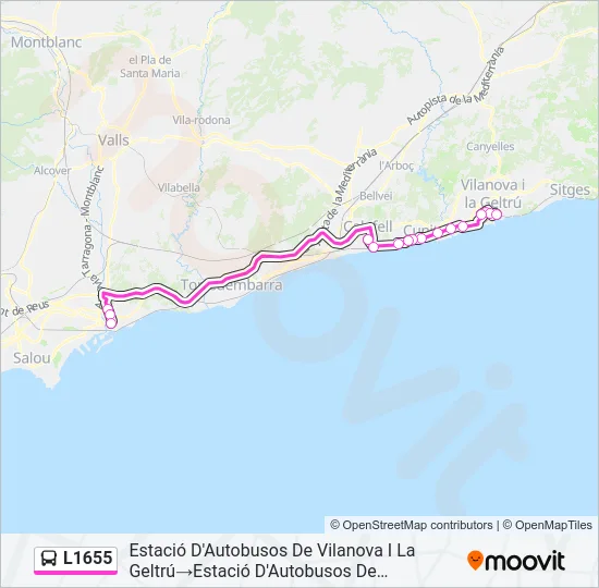 L1655 Bus Line Map