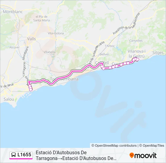 L1655 Bus Line Map