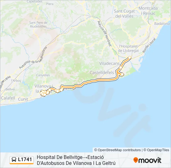 L1741 Bus Line Map