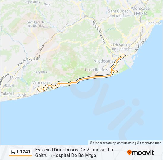 L1741 Bus Line Map