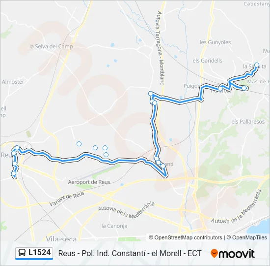 L1524 Bus Line Map