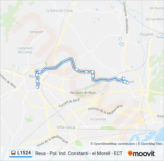 L1524 Bus Line Map