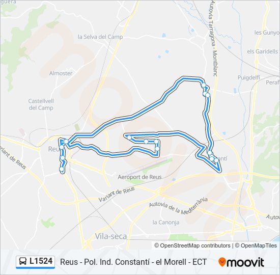 L1524 bus Line Map