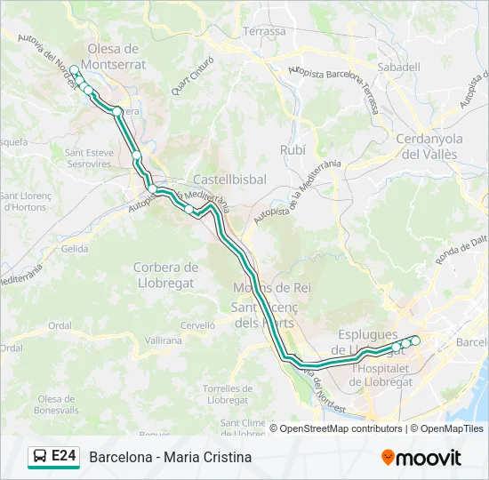 E24 Bus Line Map