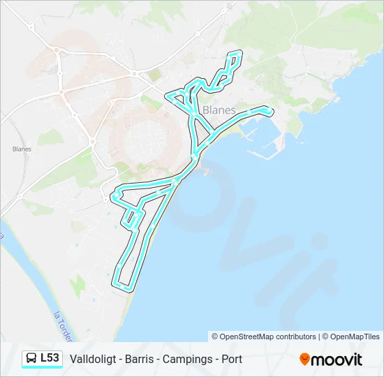 L53 Bus Line Map