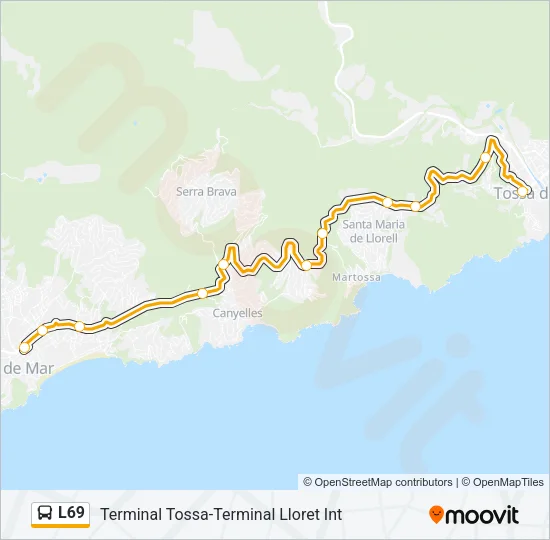 L69 Bus Line Map