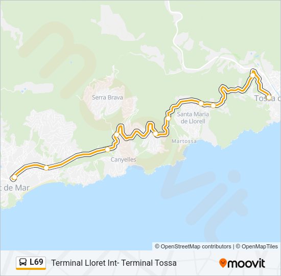 L69 Bus Line Map