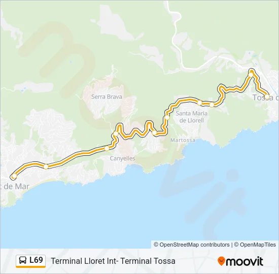 L69 Bus Line Map