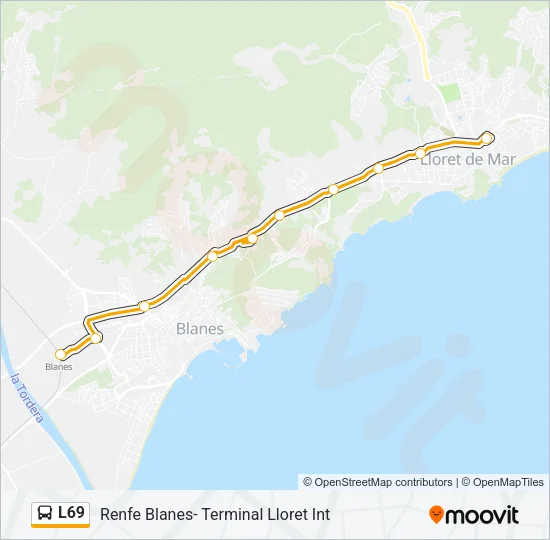 L69 Bus Line Map
