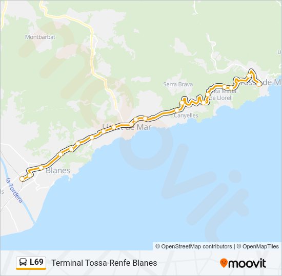 L69 Bus Line Map