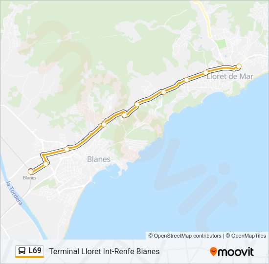 L69 Bus Line Map