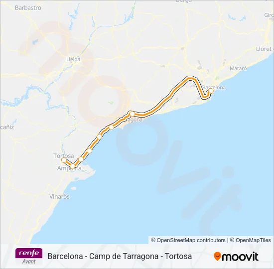 AVANT Train Line Map