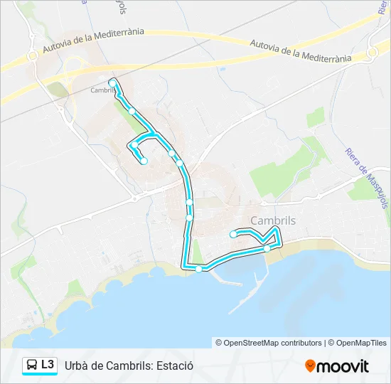 L3 bus Mapa de línia