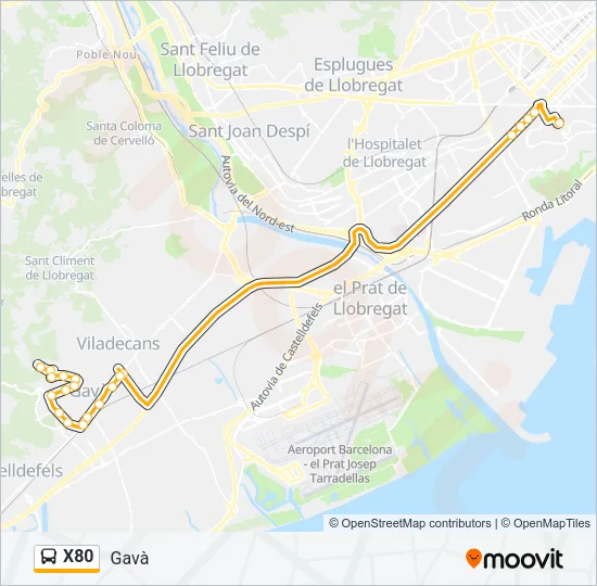 X80 Bus Line Map