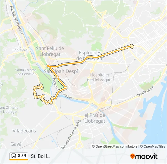 X79 Bus Line Map