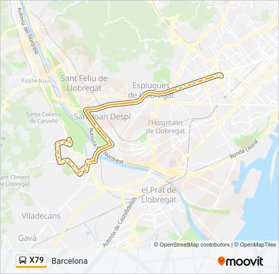 X79 Bus Line Map