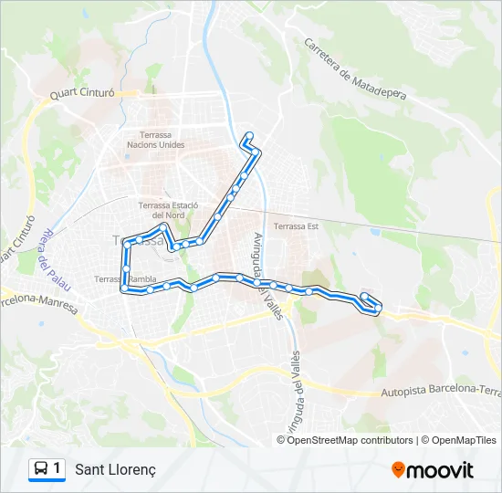 1 Bus Line Map