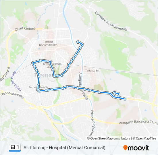 1 Bus Line Map