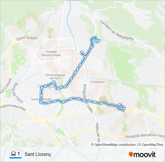 1 Bus Line Map