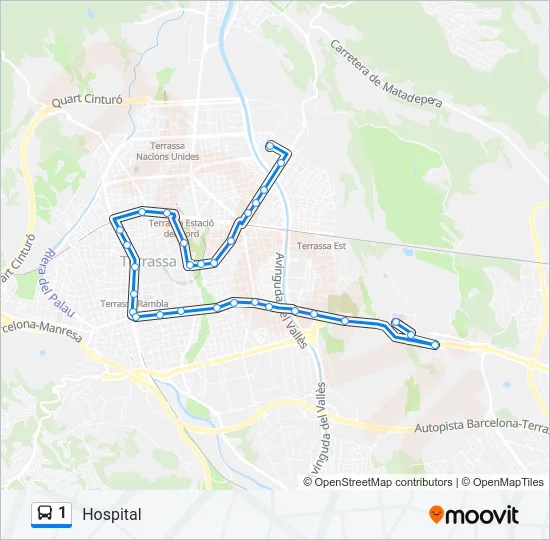 1 Bus Line Map