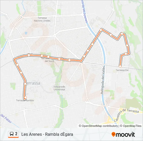 2 Bus Line Map