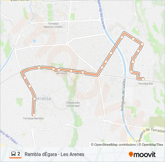2 Bus Line Map