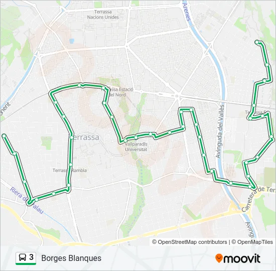 3 Bus Line Map