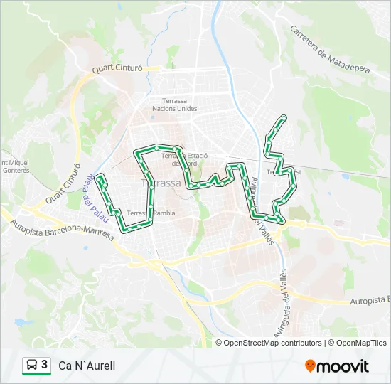 3 Bus Line Map