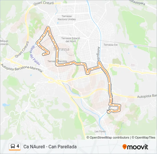 4 Bus Line Map