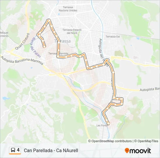 4 Bus Line Map